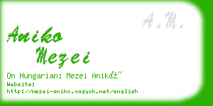 aniko mezei business card